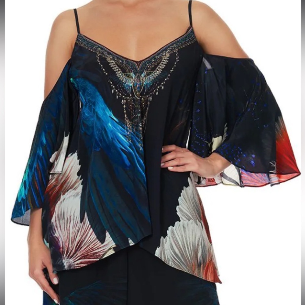 Exquisite Camilla DROP SHOULDER STRAPPY
BLOUSE NIGHT FLIGHT